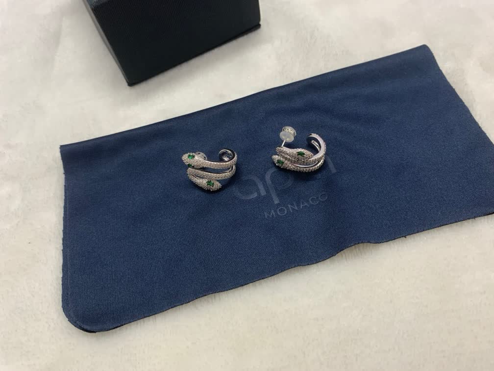 APM Monaco Emerald and Diamond Earrings